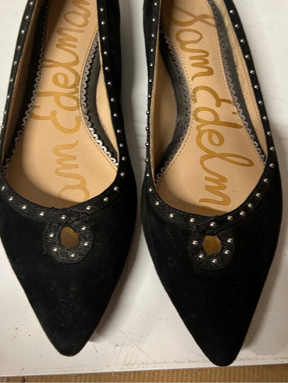 Sam Edelman Rini pointed-toe black suede flats Size 7 - Picture 6 of 6